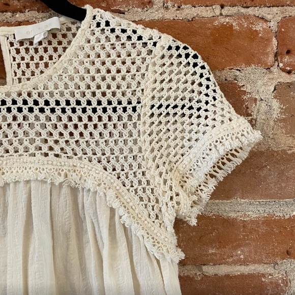 White crochet top from Anthropologie - Picture 2 of 7